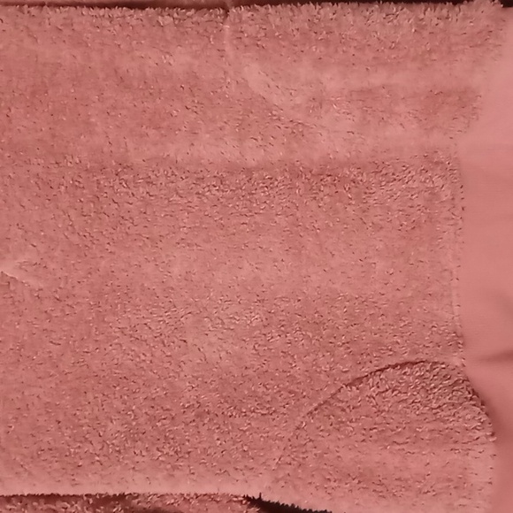 PINK 2 Piece Mauve Fuzzy Polyester Sleepwear Outfit w Pockets M - Picture 9 of 13